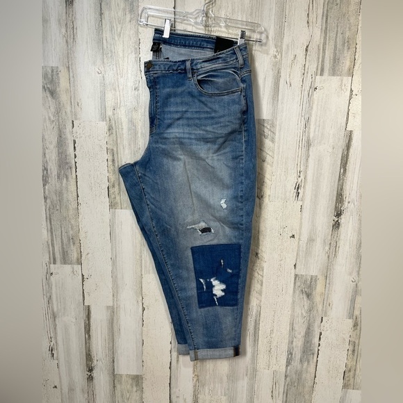 Lane Bryant Denim - Lane Bryant NWT Distressed Patchwork Boyfriend
Jeans Women's Plus Size 26